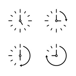 passage time icon countdown concept clock vector image