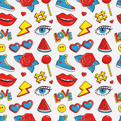 seamless pattern with colorful patches vector