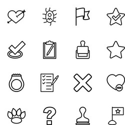 16 mark icons vector