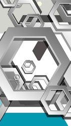 abstract geometric background with hexagon cold vector image