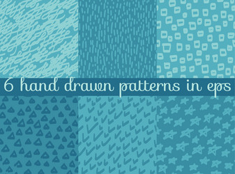 Abstract Star & Stripe Pattern Set vector image