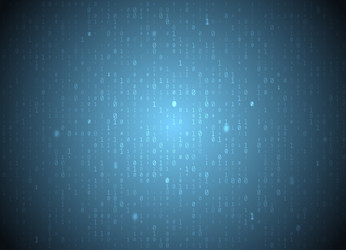 binary code blue background big data vector image