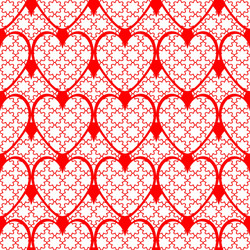 Design seamless red heart background Royalty Free Vector