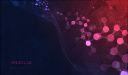 Dna digital sequence code structure with glow vector