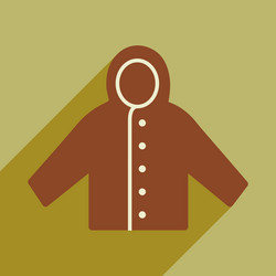 flat with shadow icon and mobile application vector image