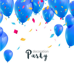 Happy birthday card with colorful balloons vector