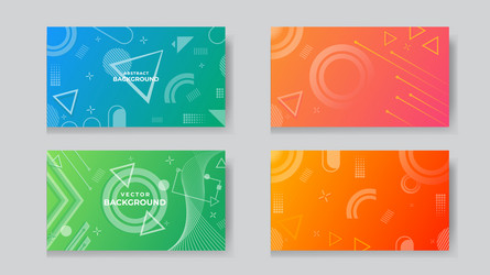 modern background set gradient color vector image