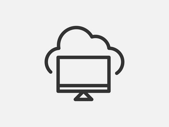 Technology icon cloud computing connection big vector