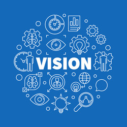 Vision round outline business vector