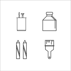 design and studio simple linear icon setsimple vector image