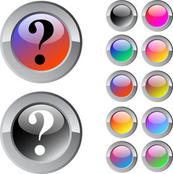 help multicolor round button vector