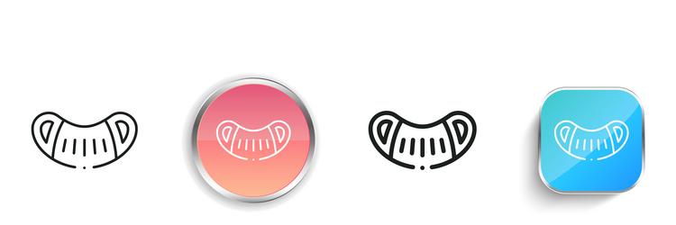mask icon thin linear regular and button style vector image