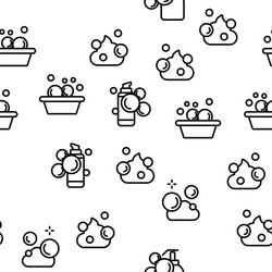 soap bubbles and foam seamless pattern vector image