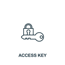 access key icon from security collection simple vector