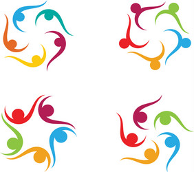 Community network and social icon design template vector