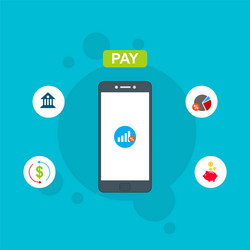 concept online and mobile payments for web page vector image