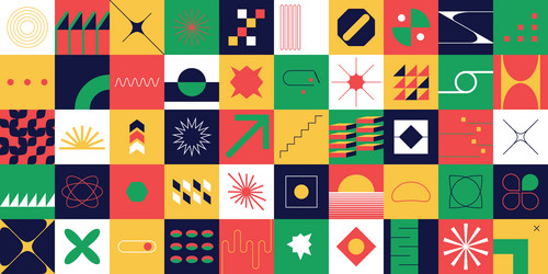 Geometric Abstract Shapes - Bold & Modern vector image