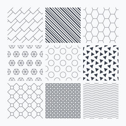 Geometric Diagonal Hexagonal Patterns vector image