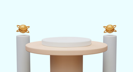 horizontal template with empty platform in space vector image