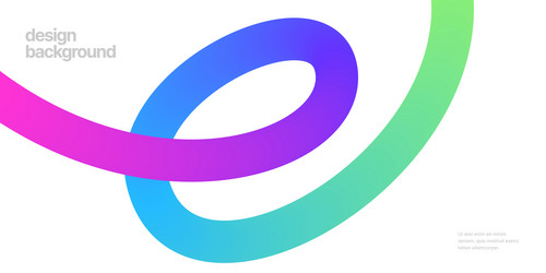 template with colorful gradient squiggles shapes vector image