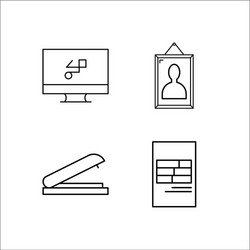 design and studio simple linear icon setsimple vector image