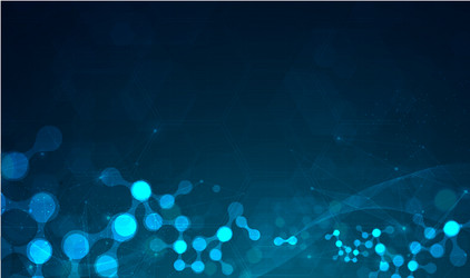 dna digital sequence code structure with glow vector image