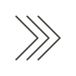 Next icon right arrow line forward symbol vector