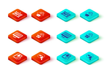set nft digital crypto art search binary code vector image