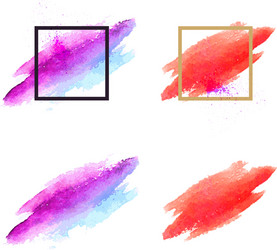 set of brush stains abstract vector