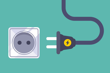 Socket and plug the appliance vector