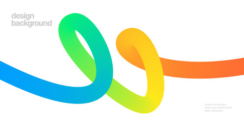 template with colorful gradient squiggles shapes vector image