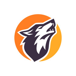 Wolf Head Logo Template Vector Image