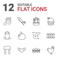 12 art icons vector