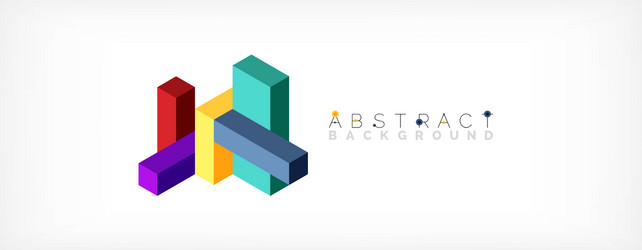 abstract background 3d cubes cubic elements vector image