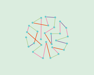 abstract composition from points lines segments vector