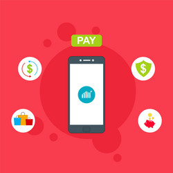 concept online and mobile payments for web page vector