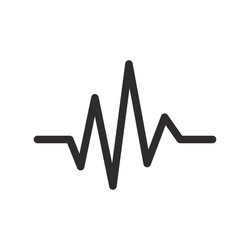 heart beat pulse flat icon monitor vector