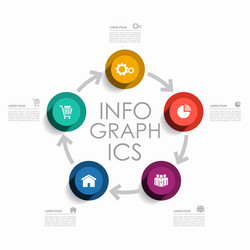 Infographic Template - Data & Concepts vector image