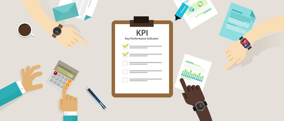 kpi key performance indicator business concept vector image