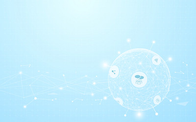 Technology & Global Network Connection vector image