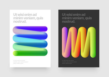 template with colorful gradient squiggles shapes vector image