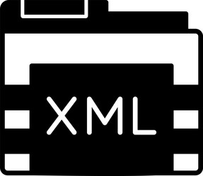 xml folder icon vector image