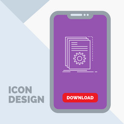 app build developer program script line icon vector image