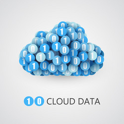 Binary Cloud Data Concept vector