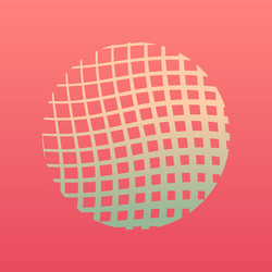 circle with wavy lines that makes a grid vector image