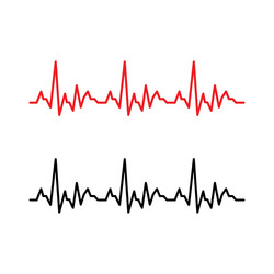 Heart beat pulse flat icon monitor vector