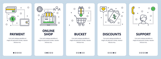 Modern thin line online payment concept web vector