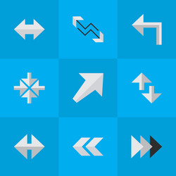 Set of simple pointer icons vector