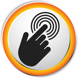 tapping touchscreen on interface mobile phone icon vector image