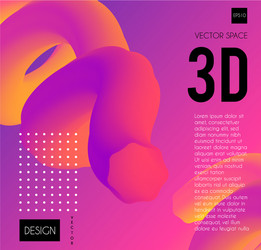 3d gradient design colorful abstract composition vector image